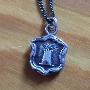 Pyrhha sterling silver lighthouse necklace